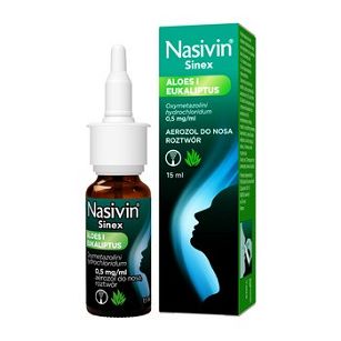 NASIVIN SINEX ALOES I EUKALIPTUS 0,5MG/ML SPRAY DO NOSA 15ML